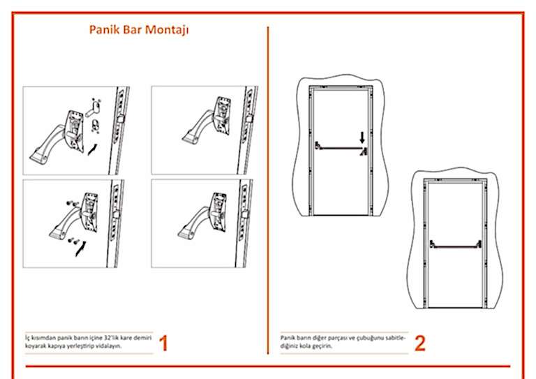 Yangın Kapısı Panik Bar Montajı