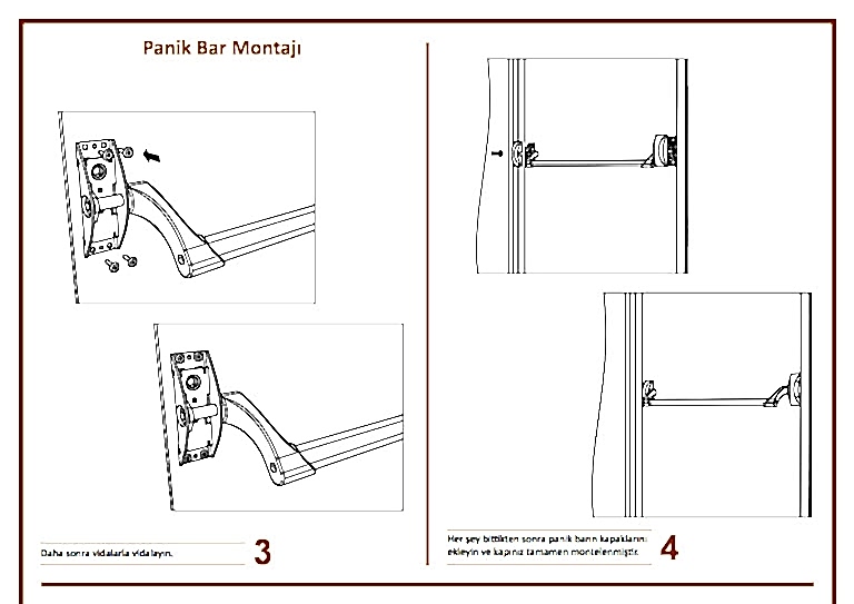 Yangın Kapısı Panik Bar Montajı
